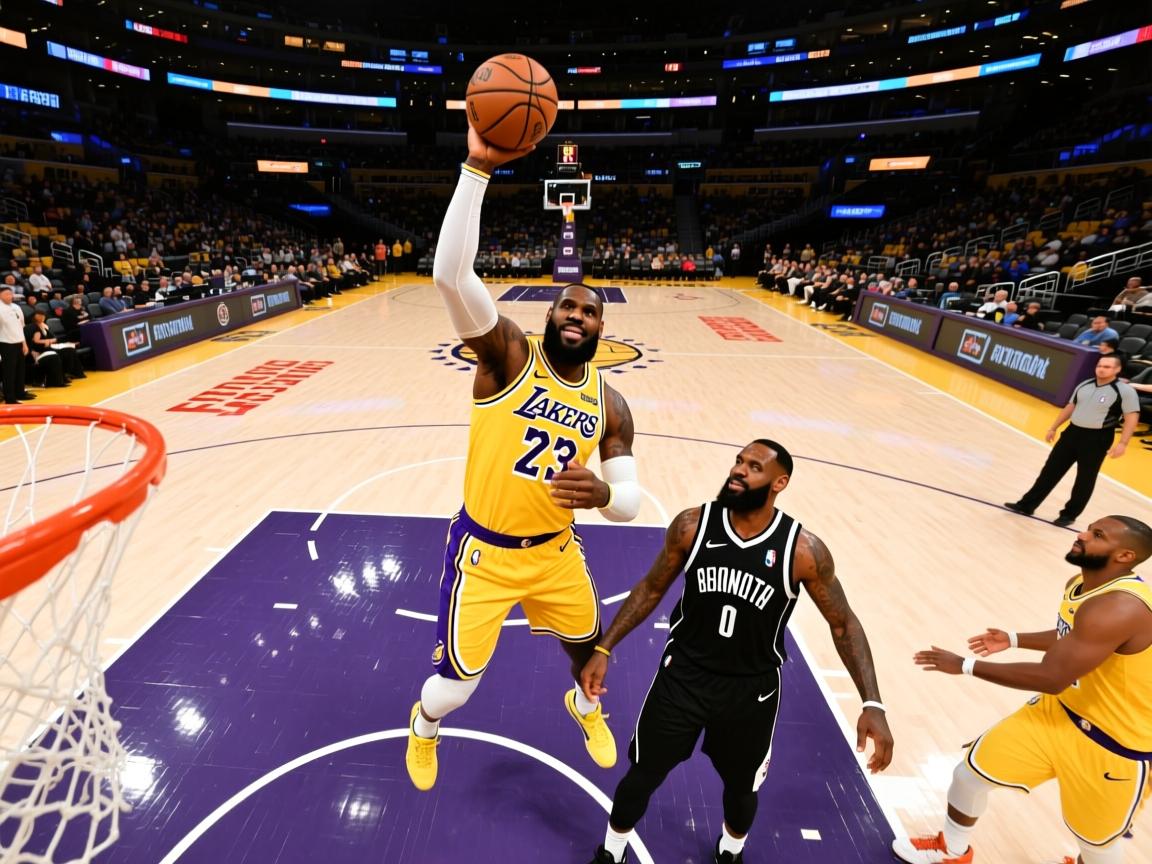 湖人复仇篮网，詹姆斯砍下致命分  第2张